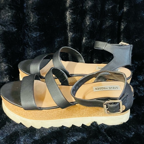 Platform sandals shoes slip fashion heels peep open toe - Picture 5 of 16